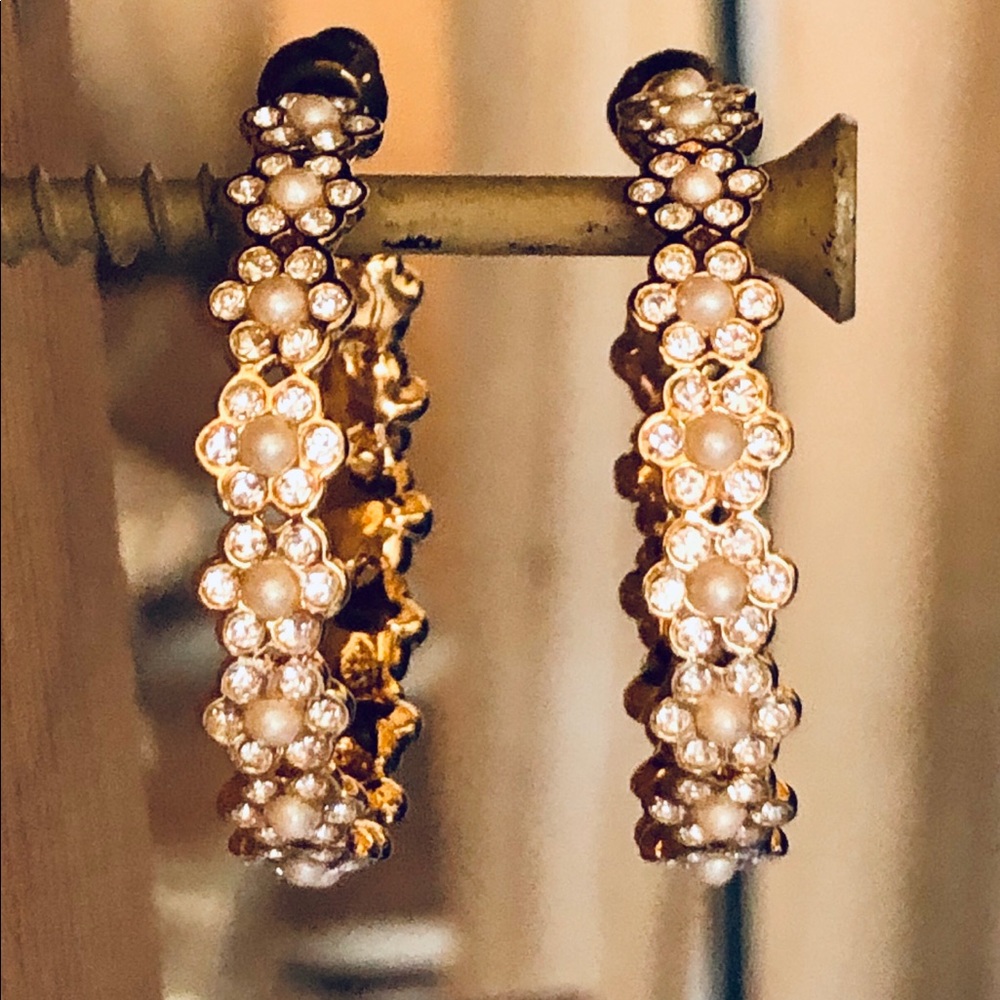 Kate Spade Gardenia Hoop Earrings